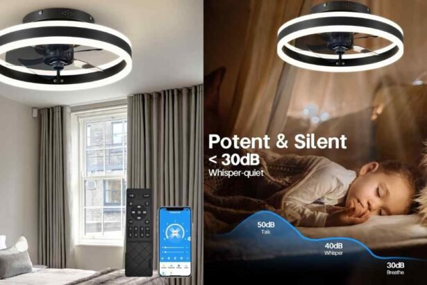 GOSONKT Low Profile 15.7 LED Small Ceiling Fan