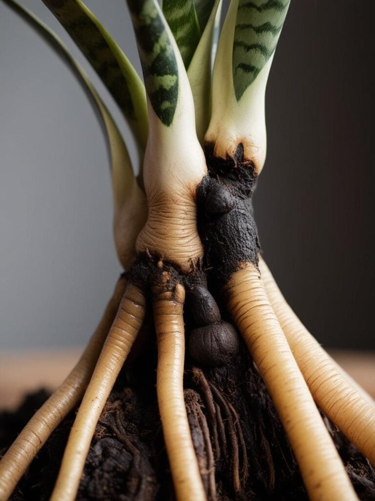 Root Rot – The roots become soft and black due to excess water.