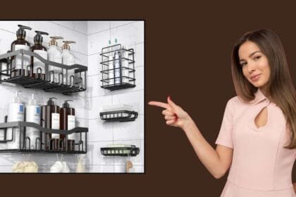 This Adhesive Shower Caddy Is Changing Bathroom Storage Forever