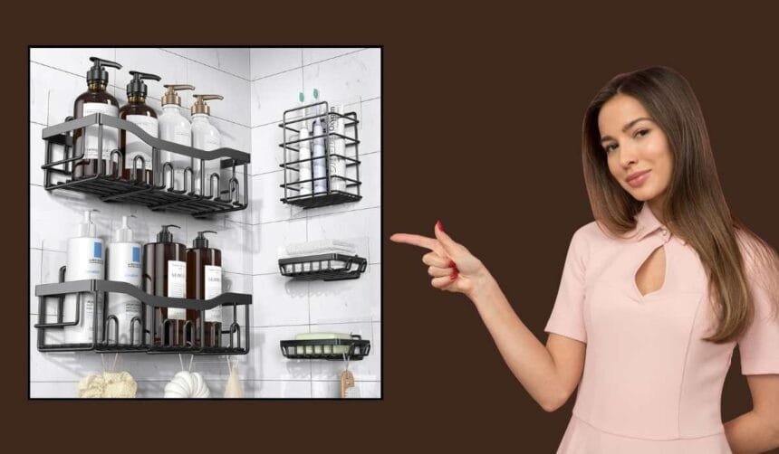 This Adhesive Shower Caddy Is Changing Bathroom Storage Forever