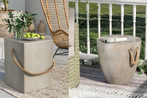 Turn Heads with This Stunning Modern Outdoor Side Table for Your Backyard